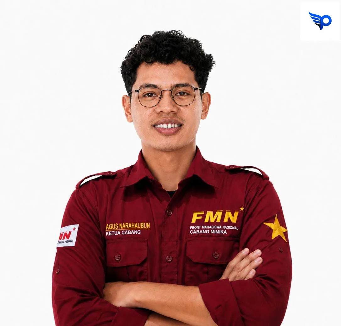 Agus Narahaubun, Ketua Cabang Front Mahasiswa Nasional (FMN) Cabang Mimika