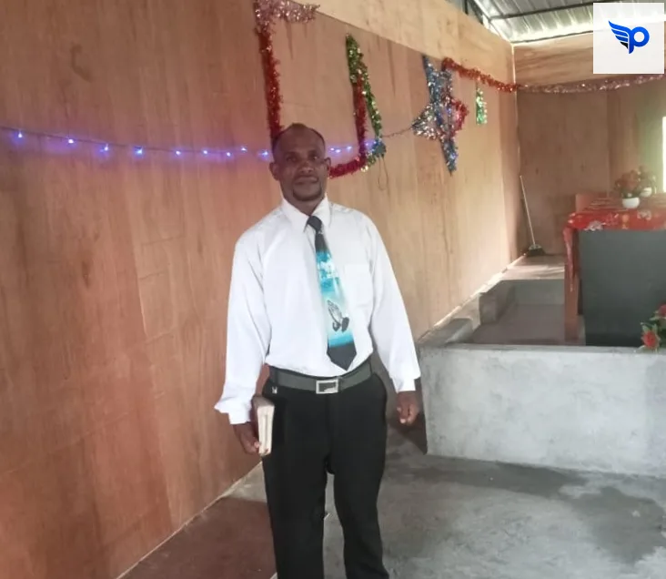 Vic Jobinus Kelabetme, S.OS. Keterangan: Penanggung Jawab Kegiatan Ibadah Syukuran HUT ke-79 Pelayanan Perempuan KINGMI di Tanah Papua.