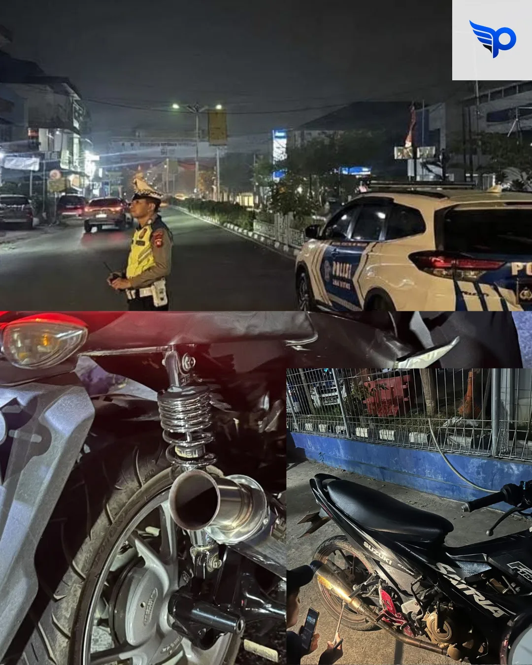 Polres Singkawang Gelar Cipta Kondisi, Enam Sepeda Motor Ditilang